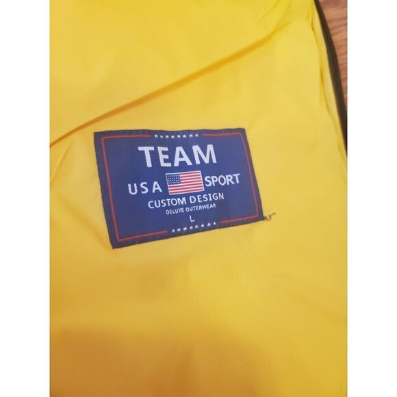 Los Angeles Purple Gold Puffer Jacket Men's Size Large Colorblock NWT - Picture 8 of 11